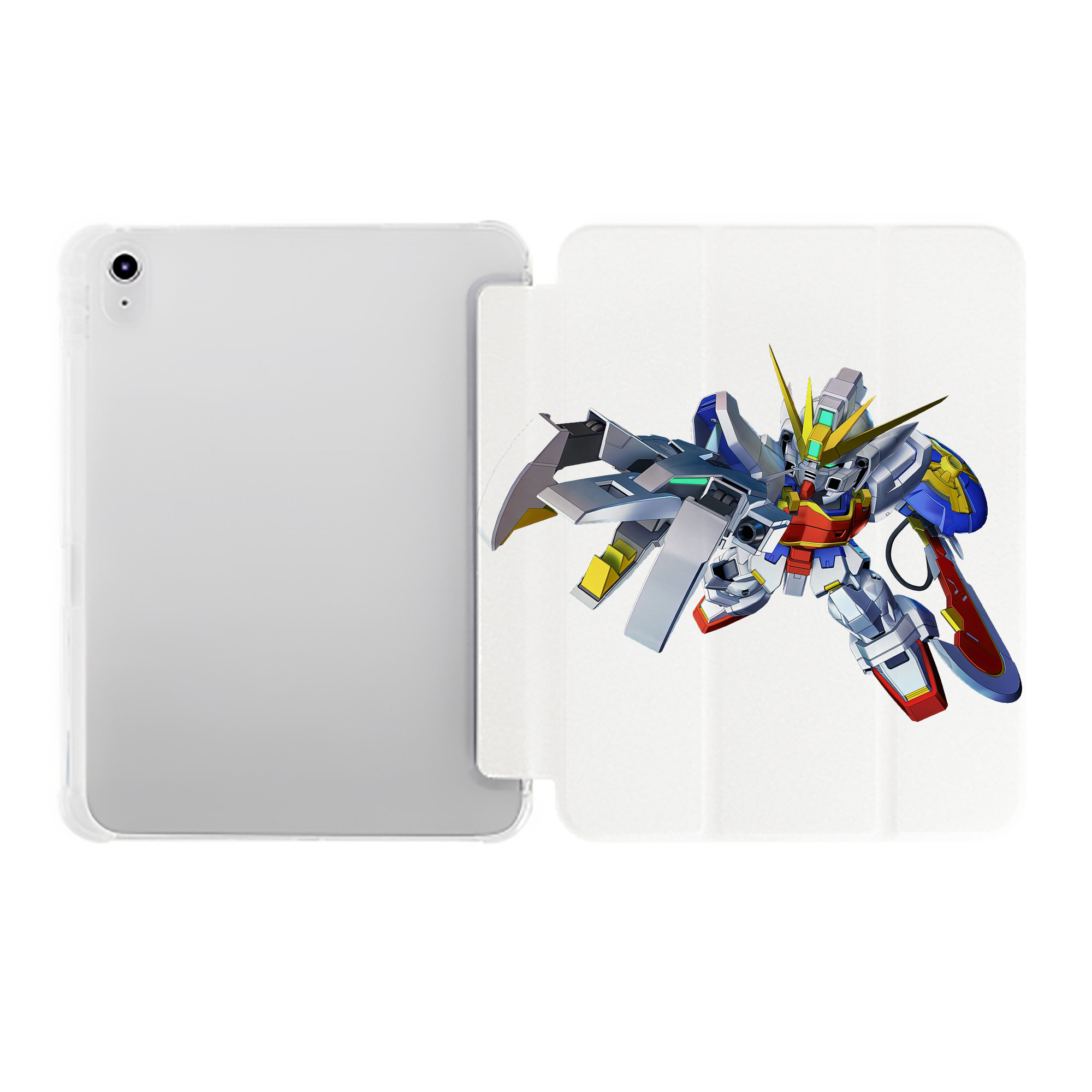 （画像用） 機動戦士ガンダム Mobile Suit Gundam IPad ケース ペン収納付き 三つ折りスタンド PUレザー×シリコン 対応機種9.5/10.5/10.9インチ